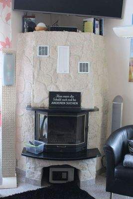 Loft - Kamin im Wohnzimmer