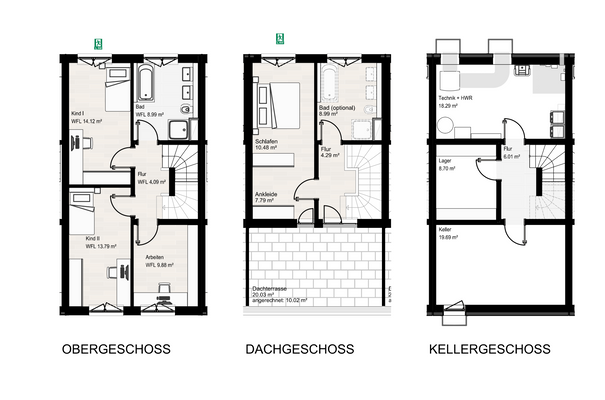 Haus 9 - OG, DG und UG