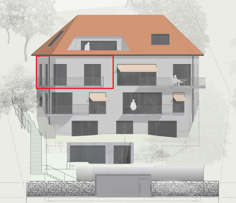 SüdWest Ansicht WE4