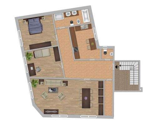 Grundriss 4. Stockwerk