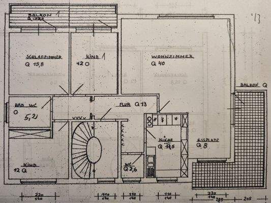 Grundriss OG mit Balkonen