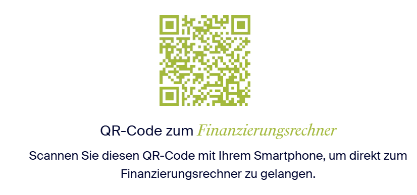 Screenshot QR-Code Finanzierungsrechner