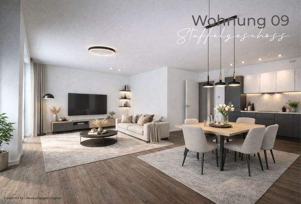 Wohnküche Beispiel WE 9 (KI)