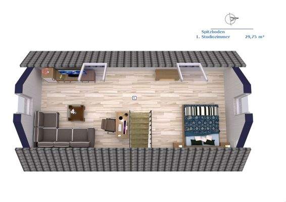 Visualisierung Spitzboden