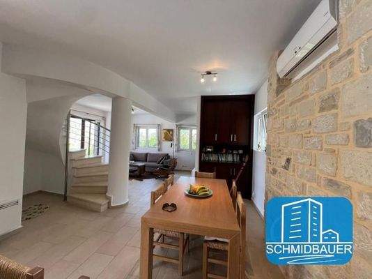 Kreta, Listaros: Modern gebaute Villa mit herrlichem Meerblick