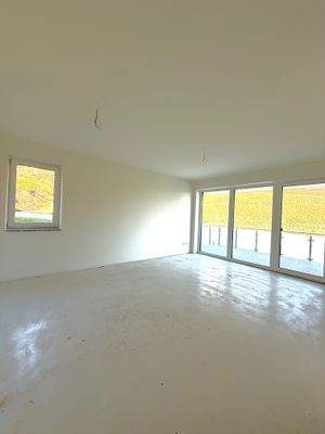 Wohnzimmer ohne Bodenbelag