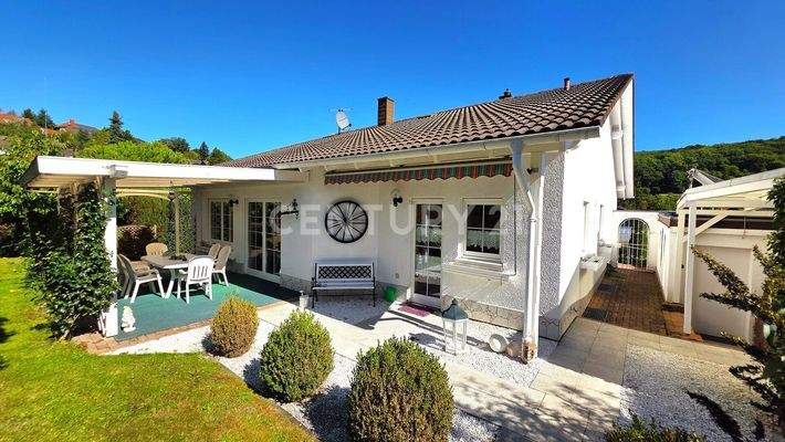 Seitliche Rückansicht des Hauses 