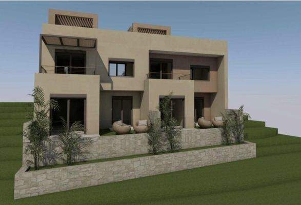 Kreta, Paralia Kourna: Schöne Maisonette im Bau zu verkaufen