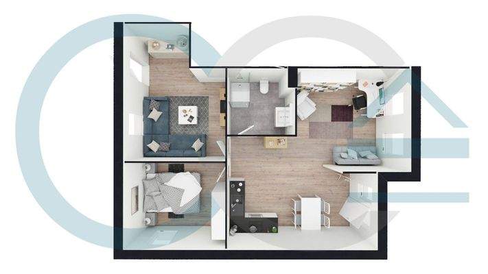 3D Grundriss WHG EG LI