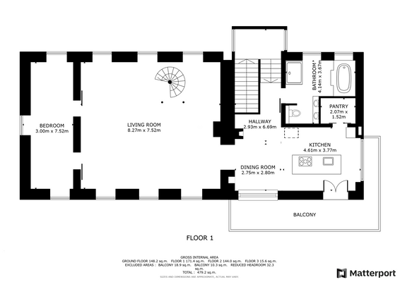 Grundriss 1. Obergeschoss