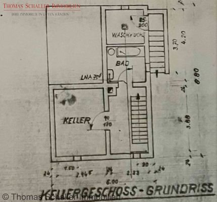 Grundriss Keller