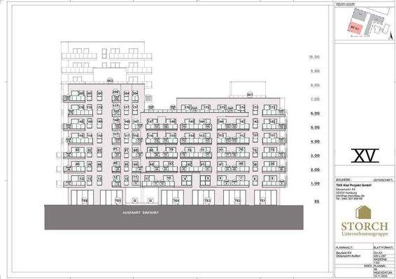 Baufeld XV Ostausrichtung