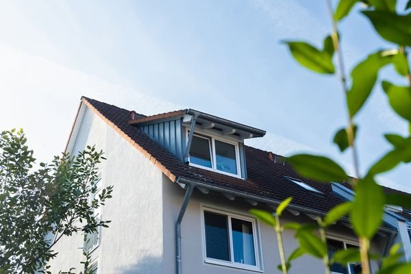 Blick auf Dachgeschosswohnung