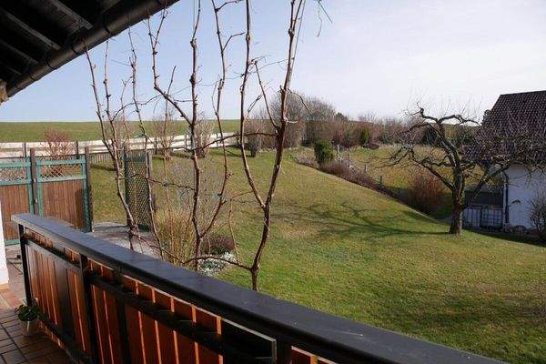 Blick überdachte Terrasse 