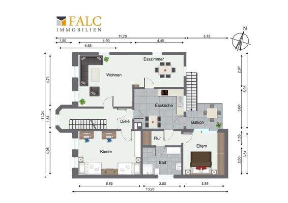 Grundriss 1. Obergeschoss