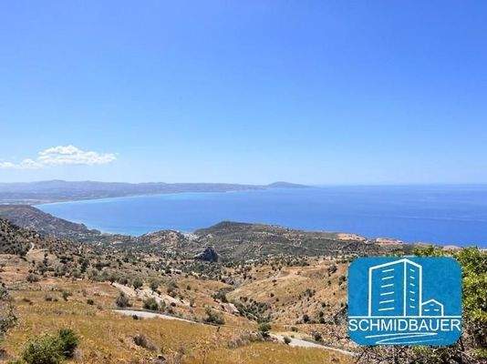 Kreta, Melambes: Grundstück mit herrlichem Meerblick auf das Libysche Meer zu verkaufen