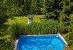 Übersicht Vorgarten mit Pool