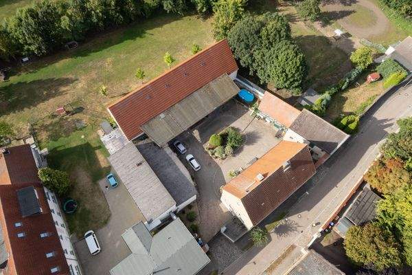 Gebäudeansicht von oben