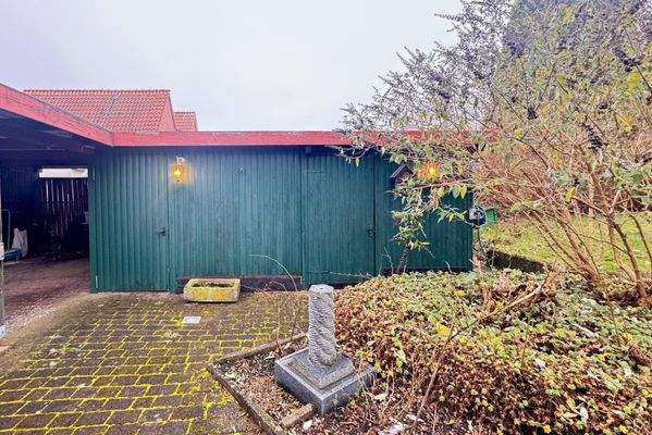 Werkstatt und Schuppen