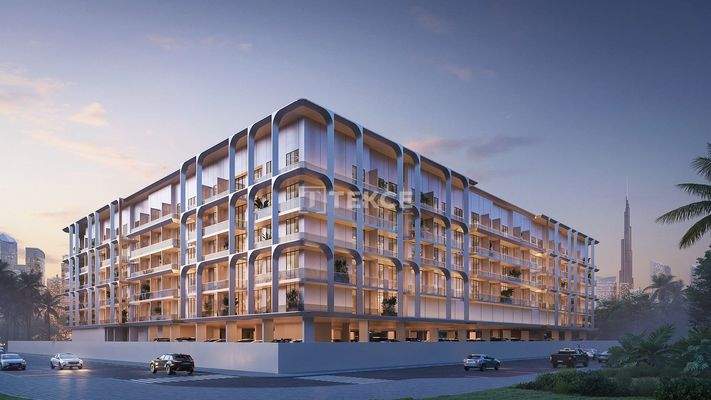 Art Deco Design Apartments with Lagoon Pool in Arjan Dubai