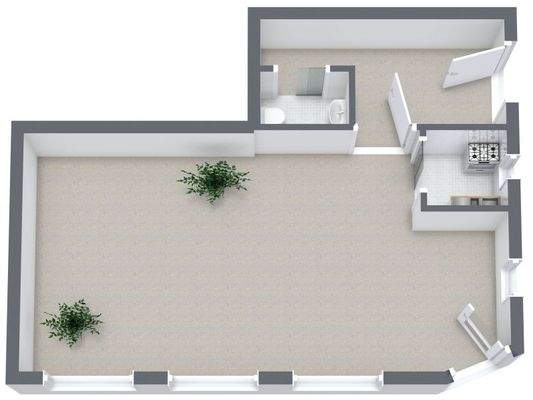Leipziger Str 19 a- 1 Boden - 3D Floor Plan