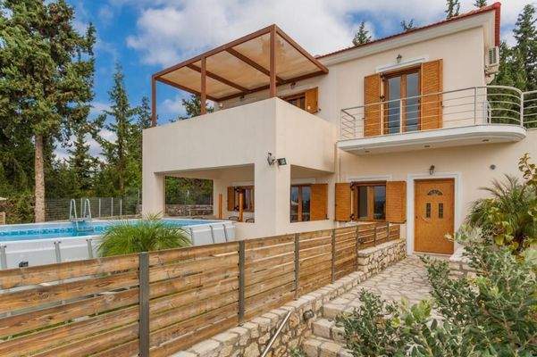 Kreta, Gavalochori: Zwei Villen und ein Studio mit einzigartigem Panoramablick auf das Meer zu verkaufen