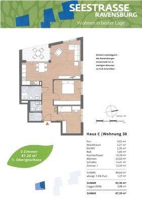 Wohnung C 30 im 1. Obergeschoss