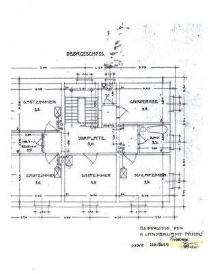 Bestandspläne Obergeschoss