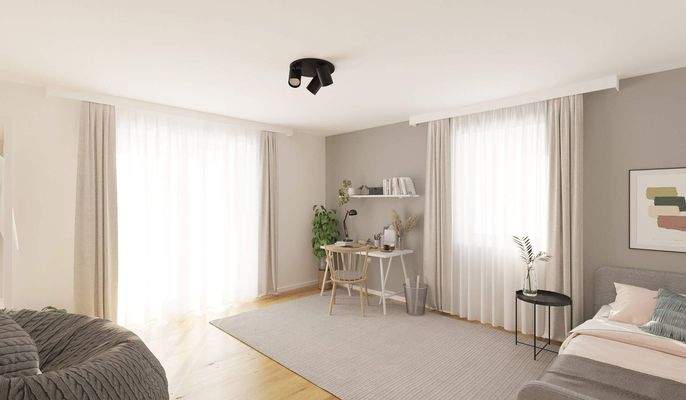 Helles und freundliches Zimmer mit angrenzendem Balkon