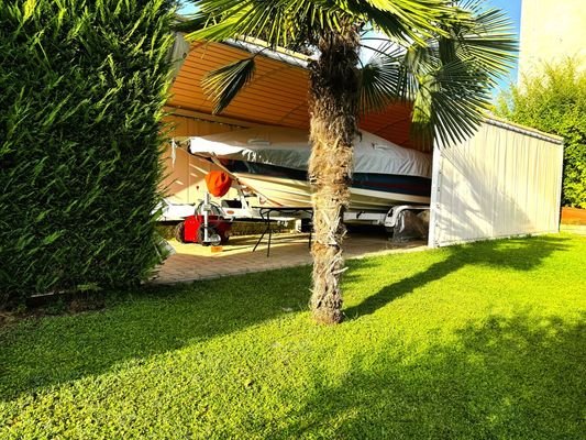 Carport für Bootsanhänger