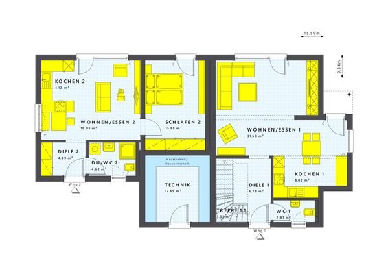 Gestaltungs-beispiel Grundriss  EG 