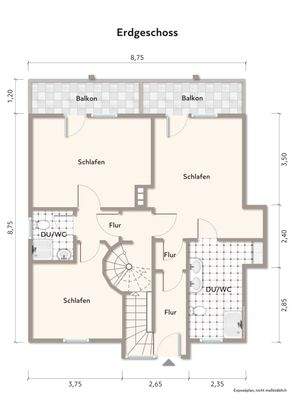 Erdgeschoss Haus 1