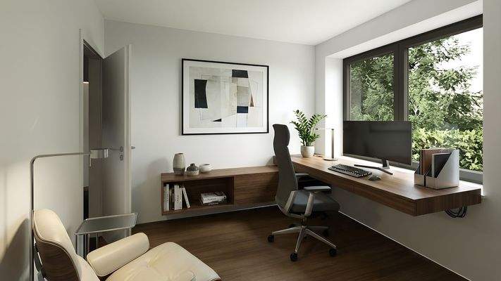 Visualisierung Büro Dachgeschoss