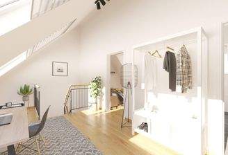Ein separates Ankleiderzimmer sorgt für mehr Platz