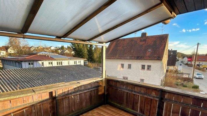 Aussicht vom Balkon im DG