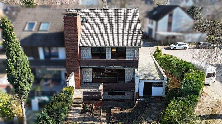 Hausansicht Rückseite Drohne