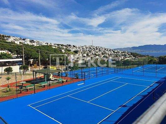 Sea View Villa in a Complex with Private Beach in Bodrum