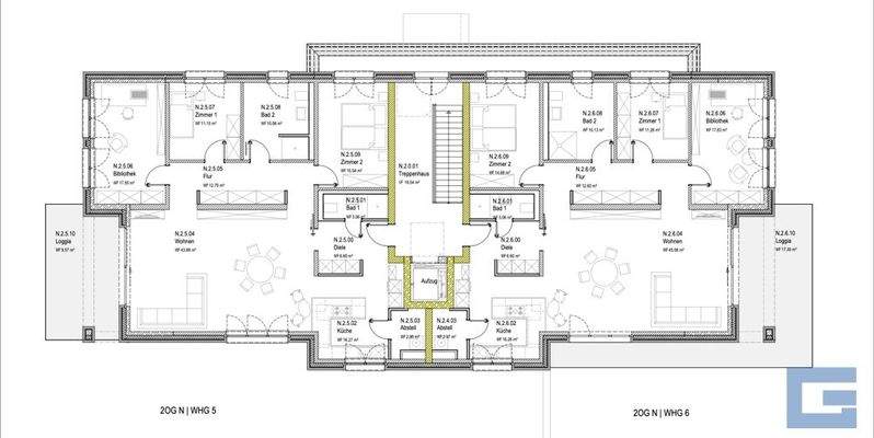 Haus Niemannsweg - 2. Obergeschoss