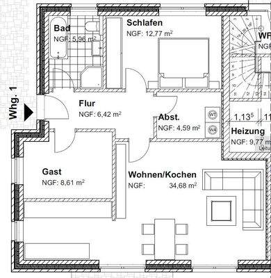 Grundriss Whg.1