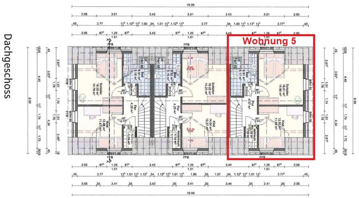 Grundriss Dachgeschoss Wohung 5