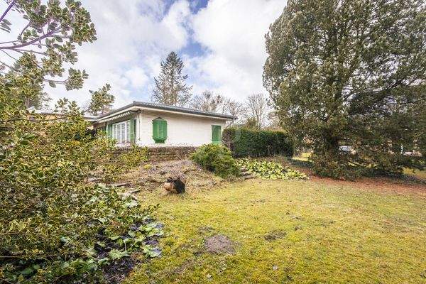 Grundstück mit Blick auf  das Holzhaus
