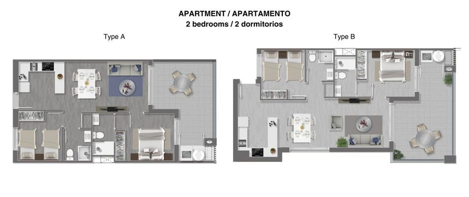 Bsp. 2 Schlafzimmer Apartment OG