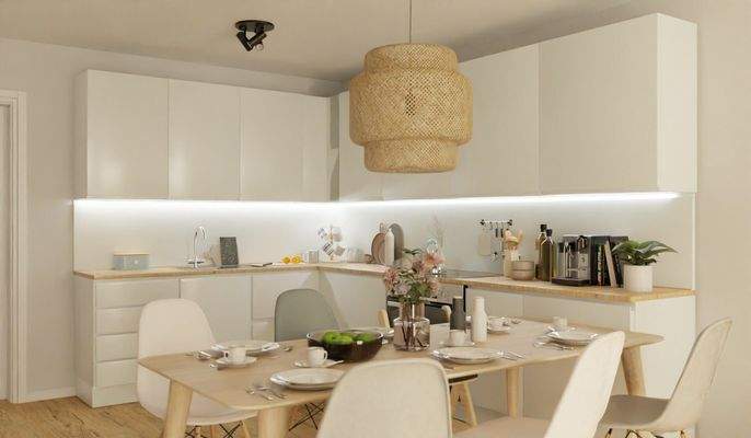 Offene und moderne Wohnküche