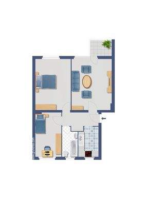 Visualisierter Grundriss