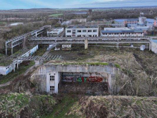 Suedliche Luftansicht Bunker 1