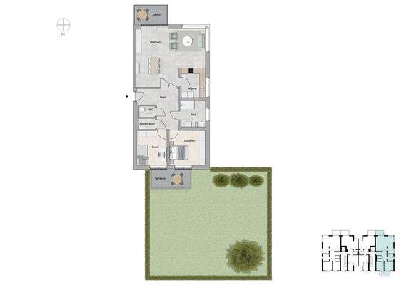 NeubauErdgeschosswohnung mit Garten Wohnung Dortmund (2BMWP5T
