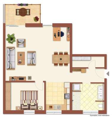 Wohnungsplan 2-Zimmer