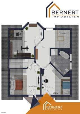 Grundriss visualisiert OG
