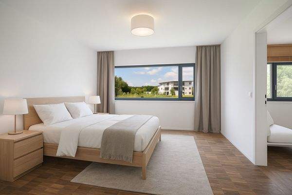 Schlafzimmer mit KI bearbeitet