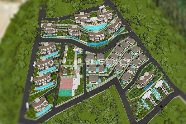 Sea View Apartments in a Luxury Complex in Kargicak Alanya